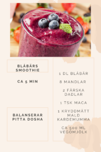 Ayurvedisk blåbärs-smoothie