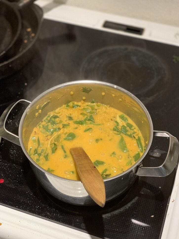 Enkel Röd Daal med grönkål